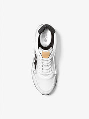 Michael Kors Maddy Two-Tone Logo Trainer Sneaker Bright Wht - Women