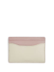 Marc Jacobs Saffiano Leather card holder in pink and off-white - Unisex