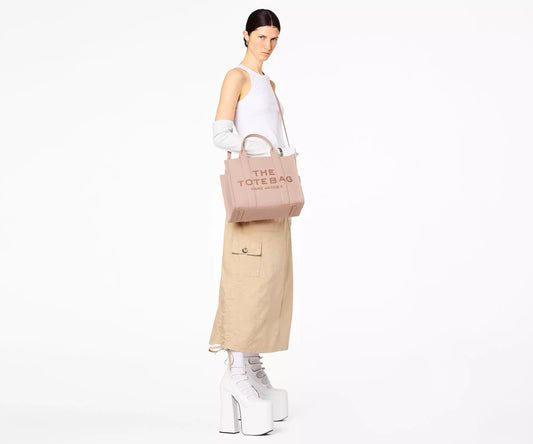 Marc Jacobs The Leather Medium Tote Bag Rose - Women