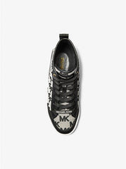 Michael Kors Shea Logo Jacquard High-Top Sneaker Black - Women