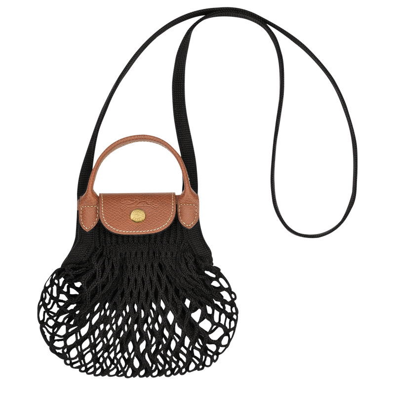 Longchamp Le Plıage Filet EXTRA SMALL Mesh Bag Black - Women