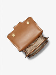 Michael Kors Heather Large Leather Shoulder Bag Vanilla Acorn - Women