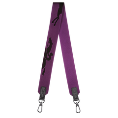 Longchamp 3D Shoulder Strap Violet Canvas - Women