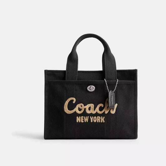 Coach Cargo Tote Bag 26 Silver/Black - Women