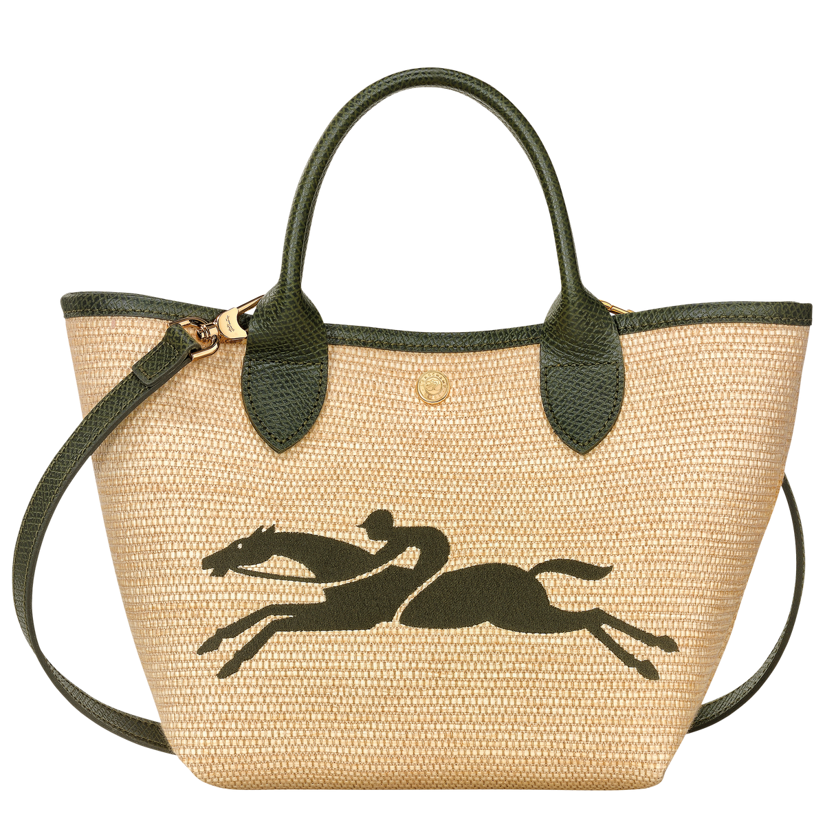 Longchamp Le Panier Pliage Small Basket Bag Khaki - Women