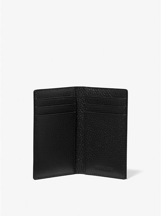 Michael Kors Hudson Leather Bi-Fold Card Case Black - Men