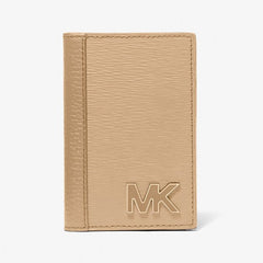 Michael Kors Hudson Leather Bi-Fold Card Case Camel - Men