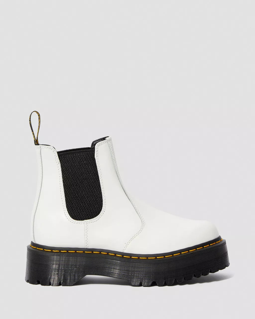 Dr. Martens 2976 Smooth Leather Platform Chelsea Boots / Women - White