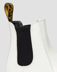 Dr. Martens 2976 Smooth Leather Platform Chelsea Boots / Women - White