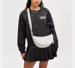 Coach Leather Pace Shoulder Bag Silver/Chalk - Women