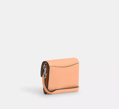 Coach Mini Envelope Wallet With Strap Sv/Faded Blush - Women (Yeni)