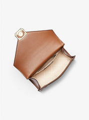 Michael Kors Whitney Medium Color Block and Signature Logo Shoulder Bag Brown Multi - Women