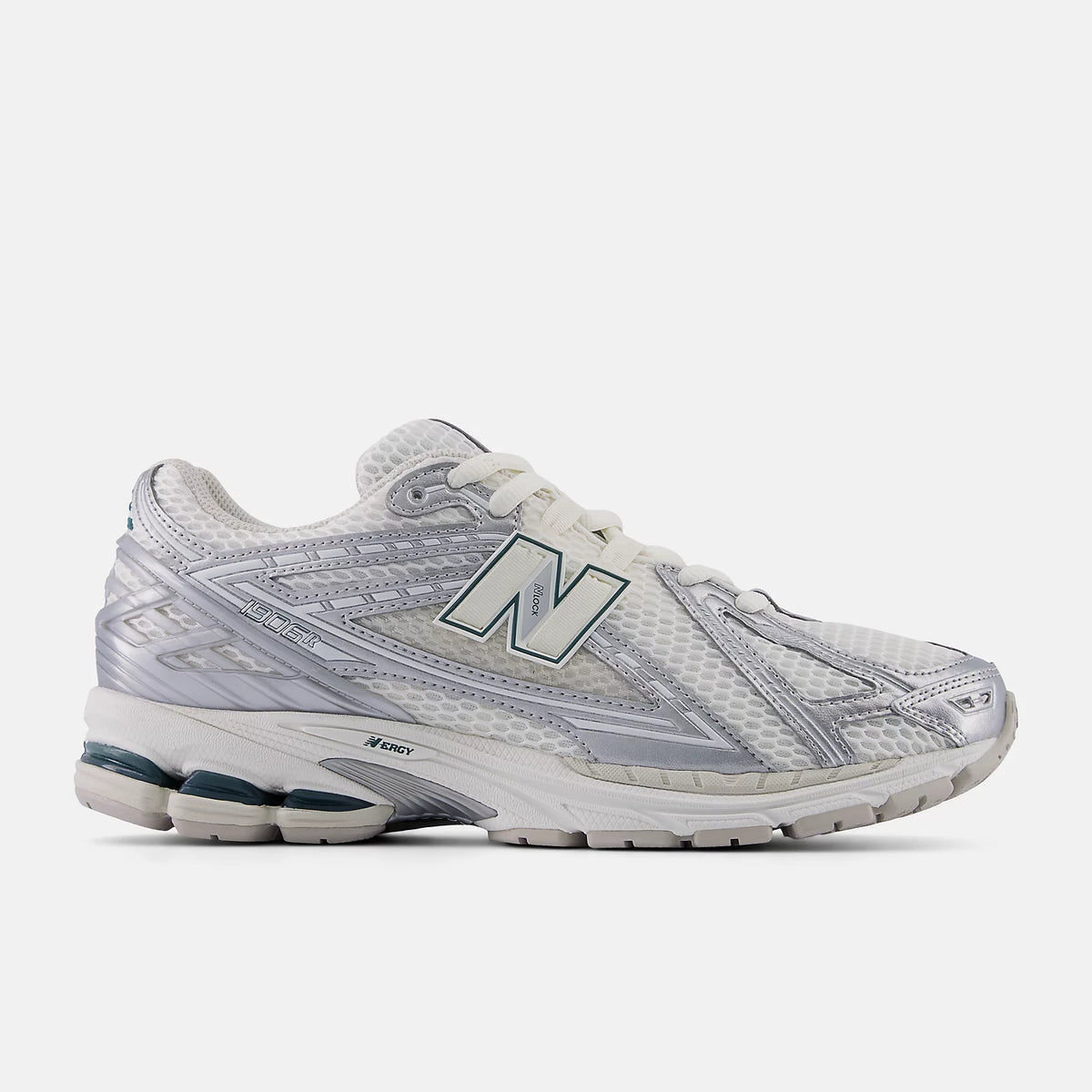 New Balance 1906R Silver metalic with sea salt and new spruce - Unisex