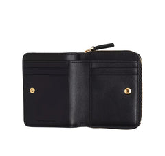 Marc Jacobs The Leather Mini Compact Wallet Black - Women