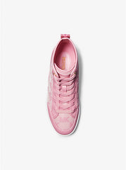Michael Kors Shea Logo Jacquard High-Top Sneaker Carnation - Women
