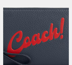 Coach Corner Zip Wristlet With Coach Graphic Kadın Deri Cüzdan