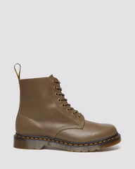 Dr. Martens 1460 Pascal Carrara Leather Lace Up Boots Unisex - Olive