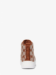 Michael Kors Shea Logo Jacquard High-Top Sneaker Luggage - Women