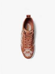 Michael Kors Shea Logo Jacquard High-Top Sneaker Luggage - Women