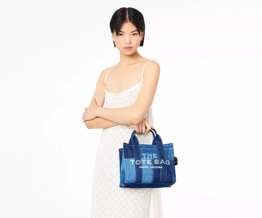 Marc Jacobs The Denim Small Tote Bag Blue - Women